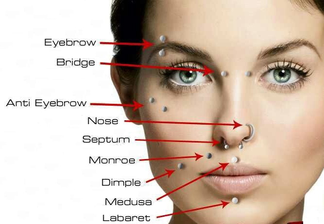 Facial Piercing List 117