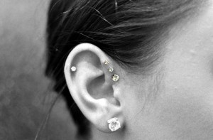 Triple forward helix piercing Stoke-on-trent Body piercing - Hanley, ear, Newcastle, stafffordshire