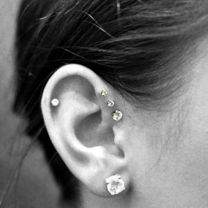 Triple forward helix piercing Stoke-on-trent Body piercing - Hanley, ear, Newcastle, stafffordshire